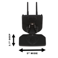 thumbnail image 3 of Carr Truck Step 183252 HD Truck Step; 2 Inch Receiver Hitch Mount; Single; Flat Step; 650 Pound Capacity; Non-Extendable; Fold Up; Black Out; Aluminum, 3 of 3