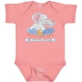 thumbnail image 3 of Inktastic My Nonni Loves Me Cute Elephants Clouds Moon and Stars Boys or Girls Baby Bodysuit, 3 of 5