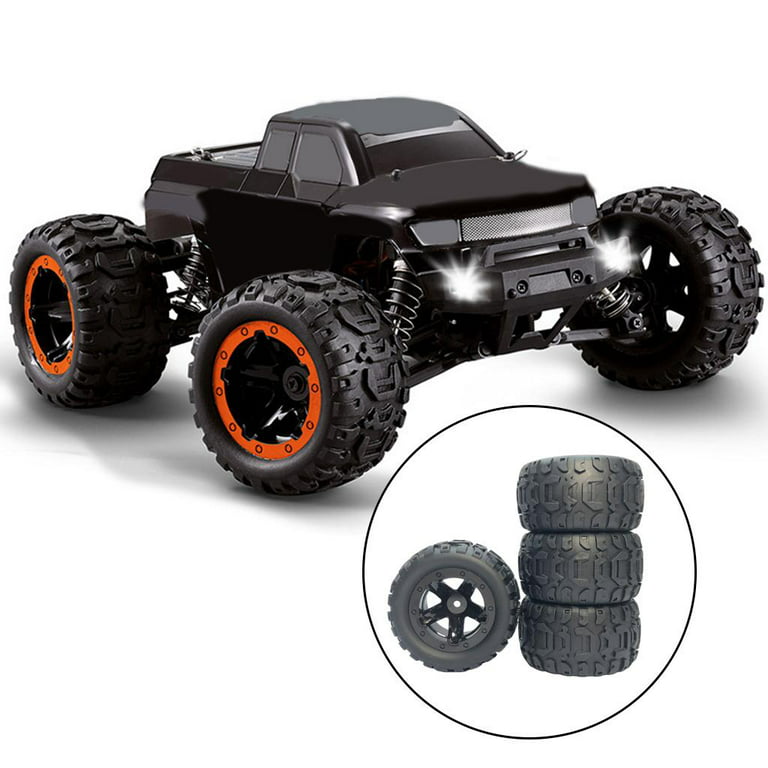 4 Pieces RC Car Tires 1/16 1/12 1/14 Crawler Modified Replacement Car Hobby  DIY Rubber Tires Wheels for 124016 , 