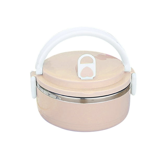 Nsxcdh Lunch Boîte à 700 ml 1 Couche Ronde Boîte à Lunch pour Aliments Boîte à Lunch en Acier Inoxydable Boîte à Lunch Boîte de Rangement pour Aliments Boîte à Lunch pour Enfants Aliments Chauds