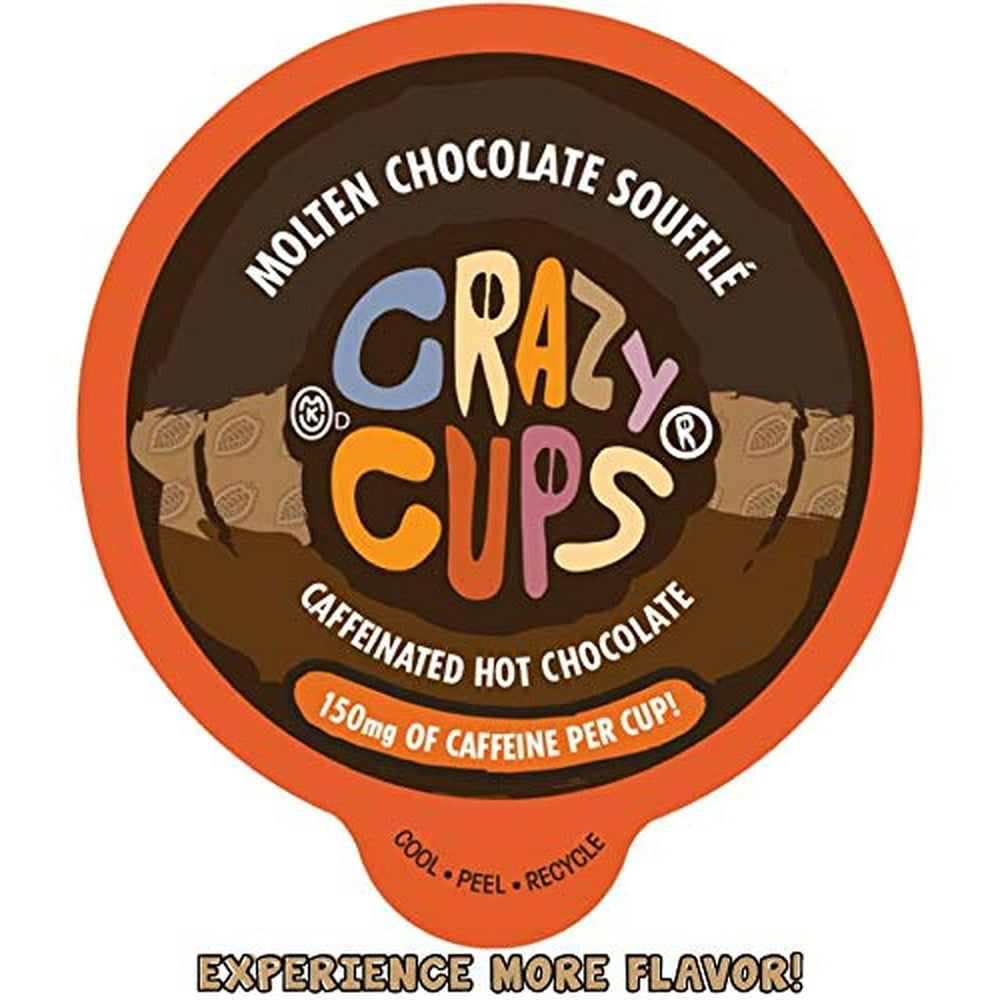 Crazy Cups Molten Chocolate Souffle Caffeinated Hot Chocolate pods, 22