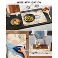 thumbnail image 5 of Large Induction Cooktop Protector Mat Boho Coffee Stove Top Covers for Electric Stove, Bohemia Farmhouses Beans Leaves Plants Decorative Stove Burner Cover Mats, Glass Top Stove Cover, 5 of 7