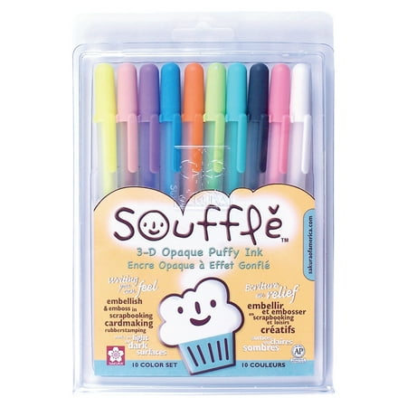 Sakura Gelly Roll Stardust Gel - Sakura Gelly Roll Souffle Pen Set, 10-Colors