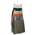 thumbnail image 6 of (3 pack) 6-Tier Pant & Skirt Hanger, Heavy Duty Metal, Space Saving, 1 Count Silver, 6 of 6