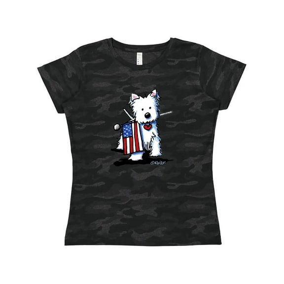 Inktastic Us Flag Westie Women's T-Shirt