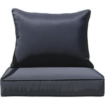 FKS LIFE Outdoor Patio Chair Cushions Set 24 L X 24 W X 4 H Waterproof Fade Resistant Deep Seat with Back Cushions Outdoor Seat Cushion Set for Chairs and Sofas(2 Set)