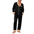 thumbnail image 2 of Kelon Christmas Family Pajamas Matching Sets, Long Sleeve Button Down Pj Set, Festival Party Holiday Sleepwear, comfort Soft Long Pants Lounge Set, 2 of 9