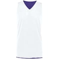 thumbnail image 2 of Augusta Tricot Mesh Reversible Jersey 2.0 161 Purple/White L, 2 of 7