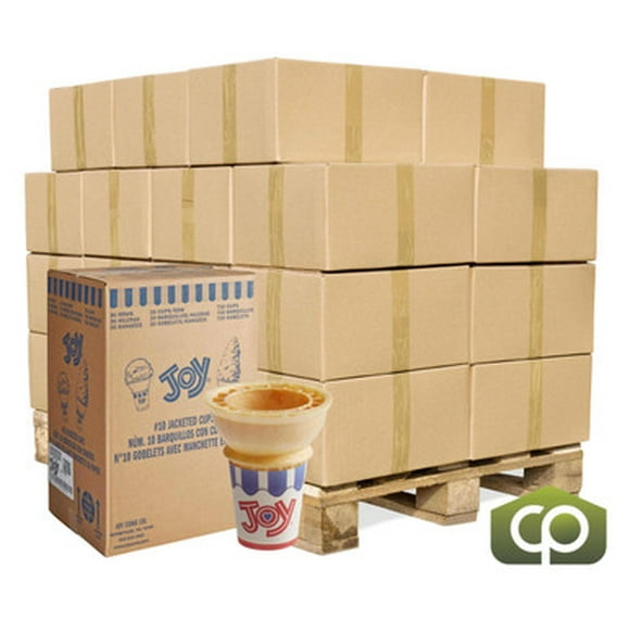 JOY #10 Flat Bottom Jacketed Cake Ice Cream Cone - 720/Case(36cases/PALLET)- TOTAL 25200 CONES