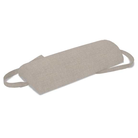 Casual Cushion Solid Sunbrella® Fabric 1-Piece Outdoor Headrest Pillow, 8.5"W x 19"L, Cast Silver