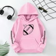thumbnail image 3 of WhouRiu Big Girl Pullover Hoodie and Sweatshirt with Football Print Long Sleeve Athletic Outerwear Hoodie Pink,Sizes 11-12, 3 of 3