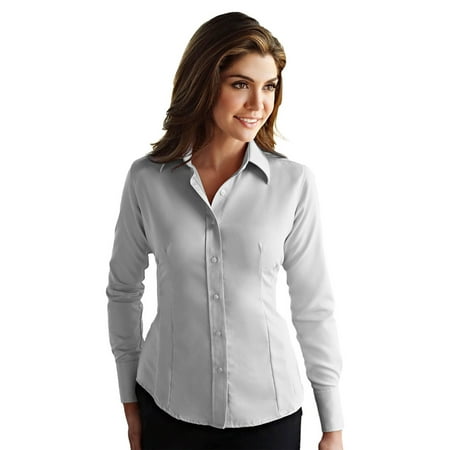 Tri-Mountain Women's Tailored Fit Non Iron Dress (Best Tailored Dress Shirts)