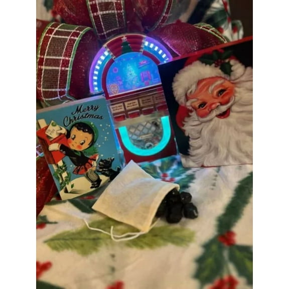 STARLIGHT- Santa'S Christmas Naughty List Bag Of Genuine Coal Lumps Stocking Stuffer Gift