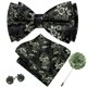 thumbnail image 1 of Set de Corbatín Floral de Seda Verde Formal Barry.Wang, 1 of 7
