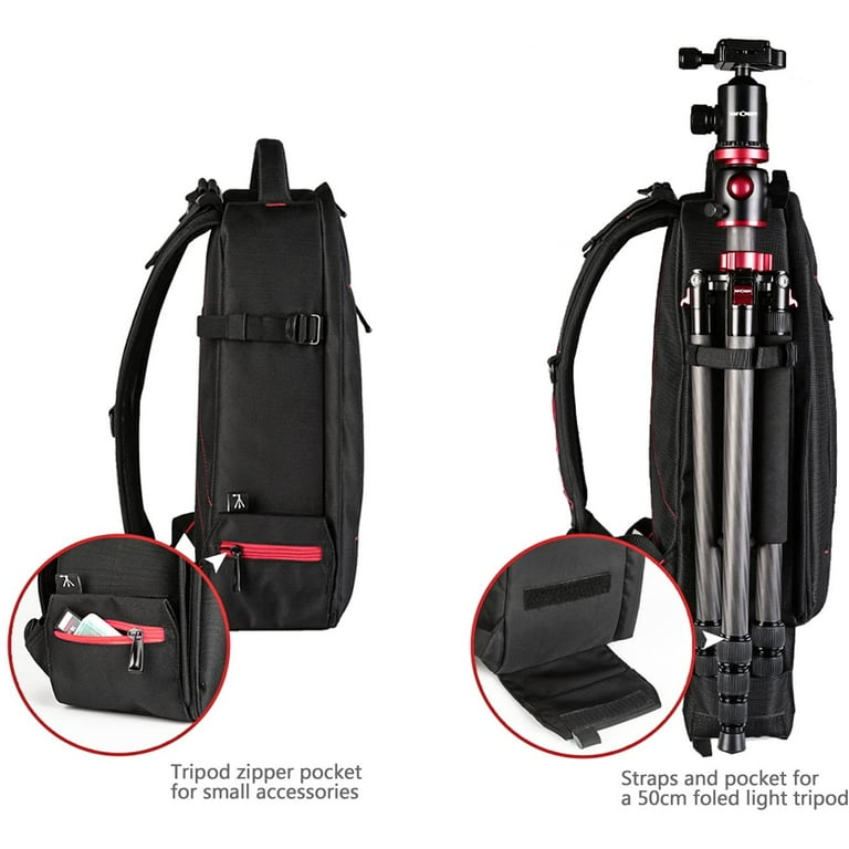 Beschoi Professional DSLR Camera Backpack with Laptop Compartment Waterproof Tripod Strap Digital Accessories Walmart