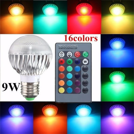 Infrared Led Pen (9W E27 16-Color RGB LED Stage Ball Light Bulb Global DJ Lamp KingSo Energy Saving Home Light Color Changing AC110V/220V + 24Key Wireless Infrared Remote)
