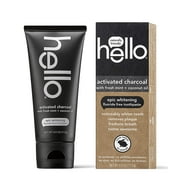 Hello Oral Care Activated Charcoal Fluoride Free Whitening Toothpaste 4 oz (Pack of 6)