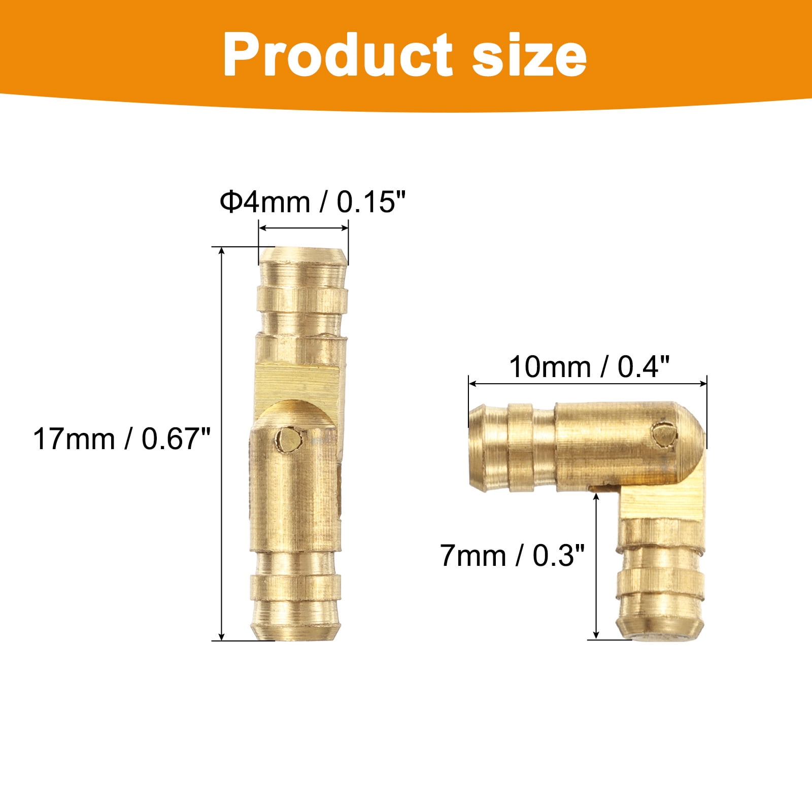 Unique Bargains Invisible Barrel Hinges Brass Concealed Hidden Barrel Hinge 4x17mm Gold