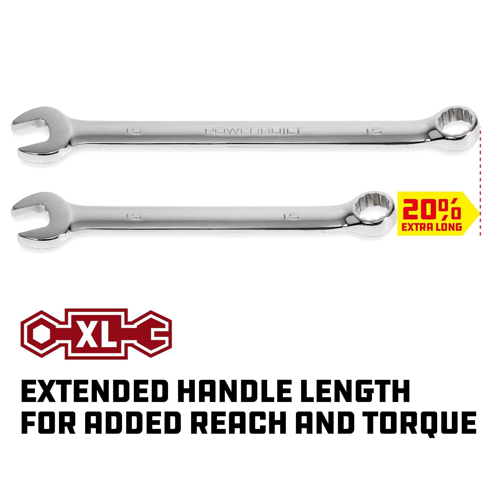 Powerbuilt 7 Piece Metric Long Pattern Combination Wrench Set - 640437