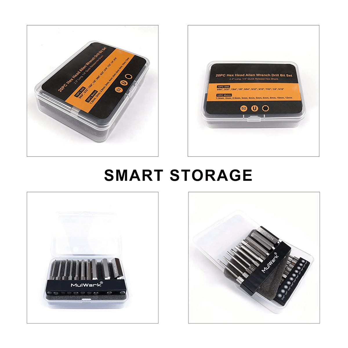 40PC Hex Hex Wrench Drill Bit Set 2.3Inch Long 1/4Inch Diameter Quick Release Magnetic Screwdriver Bit Set