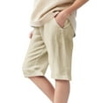 thumbnail image 2 of CYRBOKO Athletic Shorts for Boys, Knee&nbsp;Length Casual Loose Fit Solid Color Summer Shorts Beige Size 6-7 T, 2 of 8
