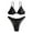 Black, variant on Ticikt Women's Triangle Bikini Floral String Bikini Set Two Piece Swimsuit Bathing Suits