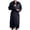 Black, variant on Naittoop Men's Satin Robe Silky Bathrobe Soft Comfy Casual Bathrobe Fashion Comfy Solid Color Long Loungewear with Pocket