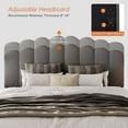 thumbnail image 7 of WAMPAT Queen Size Platform Bed Frame with Adjustable Upholstered Headboard, Wooden Slat Support, Noise Free, No Box Spring Needed, Easy Assembly, Gray, 7 of 7
