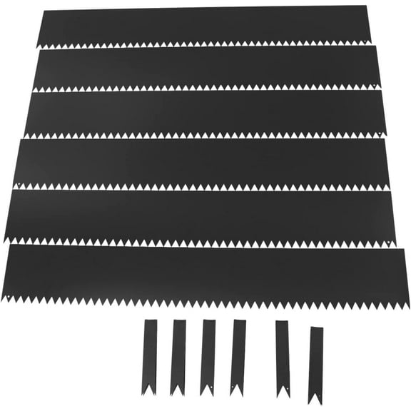 DENEST 6Pcs Steel Lawn Edging 6" x 40" Metal Landscape Edging for Garden Yard Path Lawn Black