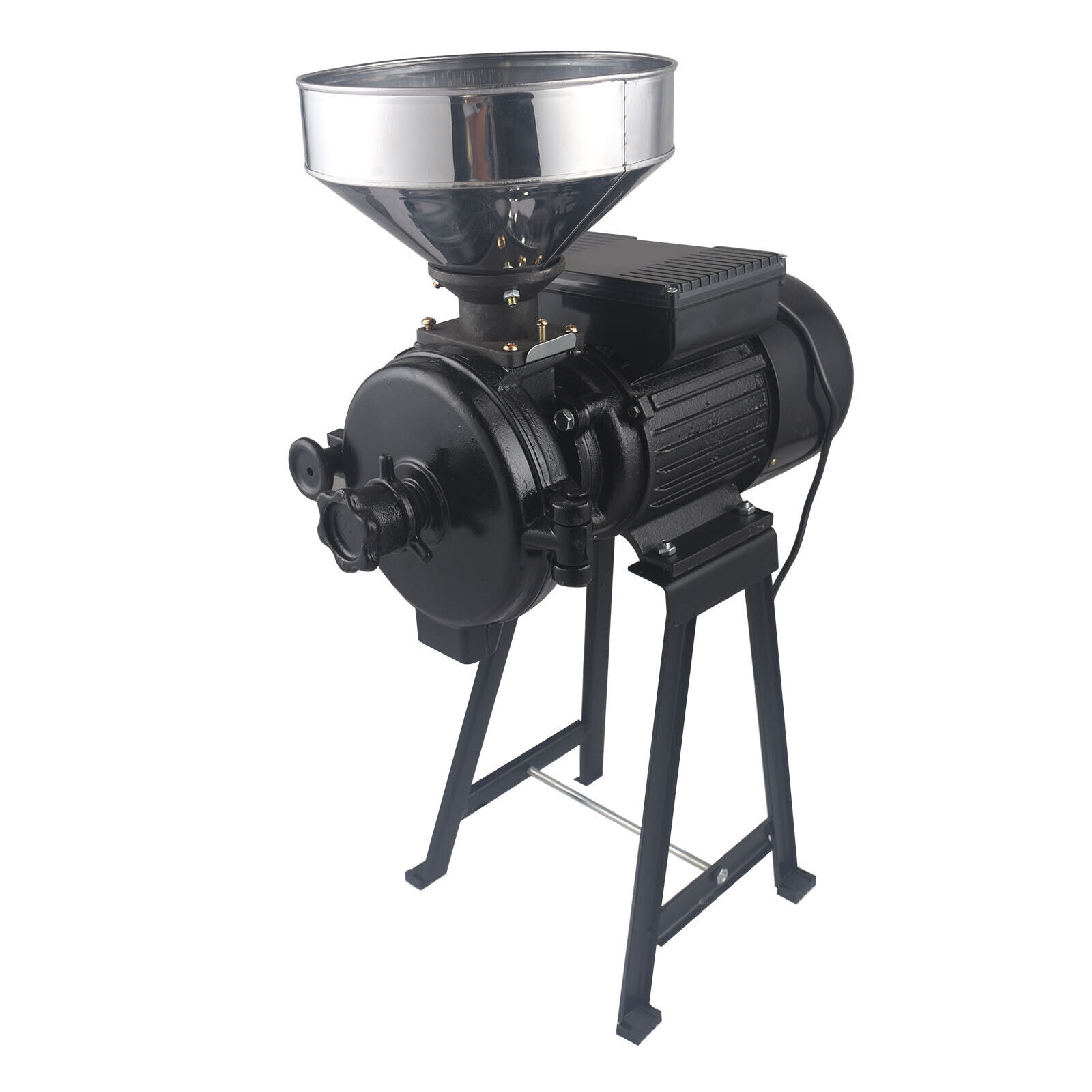 Electric Grain Mill Machine Corn Wheat Cereal Feed Wet Dry Grinder w/ Funnel