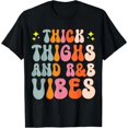 thumbnail image 1 of fashion statement 100% Cotton 90's R&B Girl RnB R And B Body Positivity Thick Thighs R&B Vibes T-Shirt Round Neck Short Sleeve T-Shirt Women's Men Graphic Tee, 1 of 6
