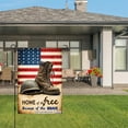 thumbnail image 3 of Joocar American Flag Soldier Boot And Helmet Home Of The Free Because Of The Brave Linen Garden Flag For Spring Summer Home Outdoor Garden Yard Door Decor 12x18 Inch, 3 of 5