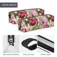 thumbnail image 4 of Disketp Tulips Flowers Estuche de Lápices de Cuero con Cierre, Estuche Compacto para Papelería, Bolígrafos y Accesorios Pequeños, 4 of 7