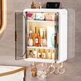 thumbnail image 2 of Wall Mounted Large Capacity Makeup Organizer,Dustproof Cosmetic Organizer,Bathroom Organizers and Storage,Skincare Organizers for Vanity,Bedroom, 2 of 8