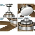 thumbnail image 2 of Kaysville Collection 6-Blade Chestnut 56-Inch DC Motor LED Urban Industrial Ceiling Fan, 2 of 2