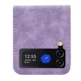 thumbnail image 7 of Case Designed for Samsung Galaxy Z Flip 4 5G, Premium PU Leather Classic for Men Women Shockproof Ultra Slim Drop Protective Phone Case Cover for Samsung Galaxy Z Flip 4, Purple, 7 of 7