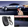 thumbnail image 4 of Funda de Fibra de Carbono ABS brillar para Ford Carbono D+Negro Llavero de Silicona para Llave de Coche, 4 of 5