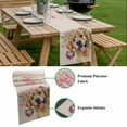 thumbnail image 5 of Valentine's Day Table Runner - 36 Inch Long, Kitchen Dining Table Runner Dresser Scarves, Cute Dog Love Roses Floral Country Beige Farmhouse Decor for Coffee Tables Wedding Party Banquet, 5 of 8