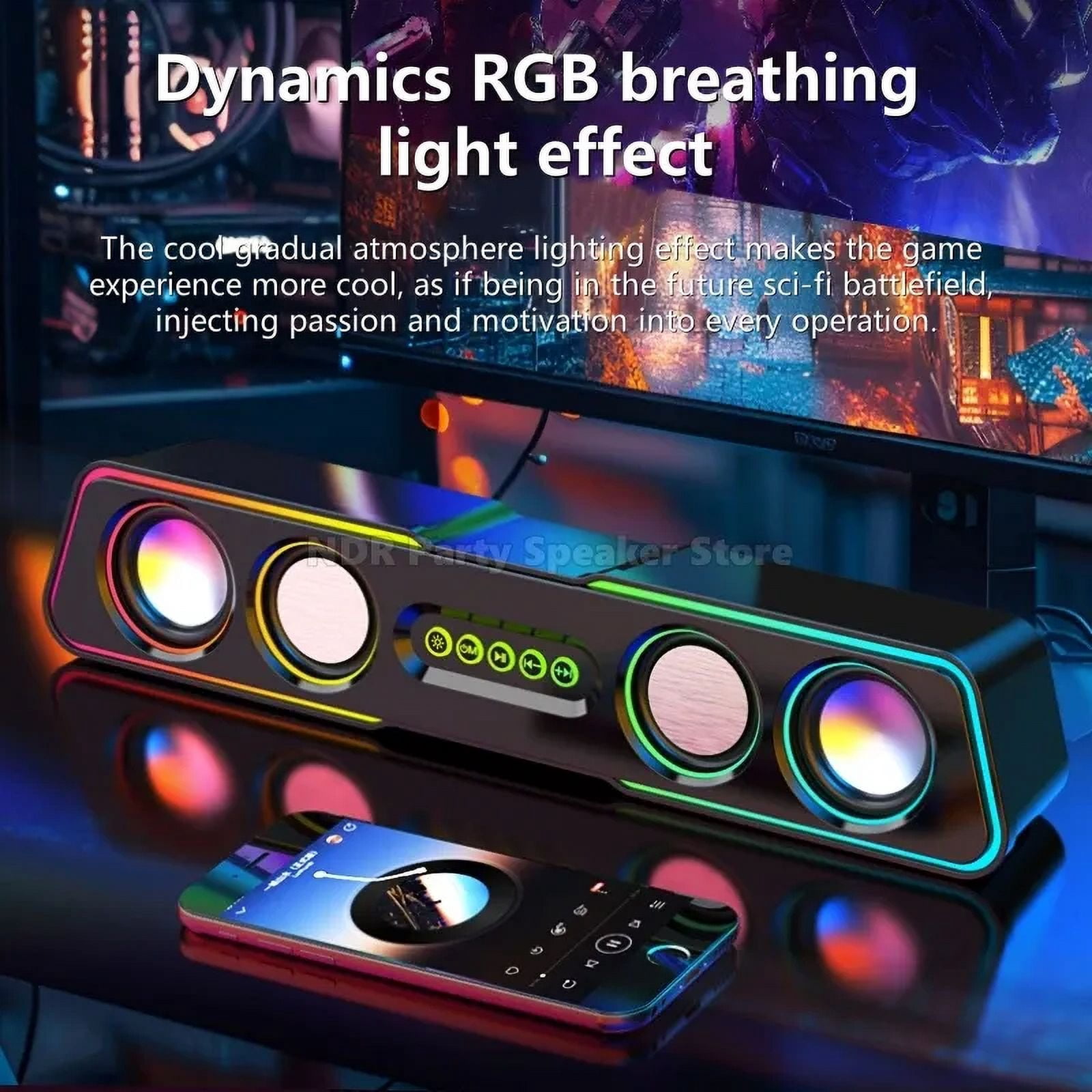 Wired Bluetooth Speakers, Black