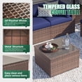 thumbnail image 4 of Clouddwell 7 Piece Patio Furniture Set Wicker Rattan Patio Conversation Set Outdoor Sectional Sofa Set with Coffee Table and Blue Cushions(Waterproof Cover Included), 4 of 6