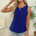 thumbnail image 5 of XuJwPNcy Tank Tops for Women Fashion Keyhole Round Neck Sleeveless Blouse Summer Casual Pleated Tshirts, 5 of 5