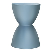 Plastic Hourglass Side Table Bedroom Nightstand, Blue