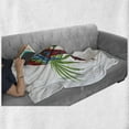 thumbnail image 5 of Bird Print Soft Flannel Fleece Throw Blanket, Tropical Macaw Parrot on an Exotic Palm Leaves and Hibiscus Branch Summer Art, Cozy Plush for Indoor and Outdoor Use, 50" x 70", Multicolor, by Ambesonne, 5 of 5