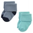 thumbnail image 5 of Hudson Baby Infant Boy Cotton Rich Newborn and Terry Socks, Navy Taupe, 0-6 Months, 5 of 6