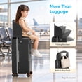 thumbnail image 3 of TABU 20" Ride on Luggage with Seat for Kids, Kids Luggage with Wheels & TSA Lock for Travel,Black, 3 of 10