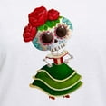 thumbnail image 3 of CafePress - El Dia De Los Muertos Skeleton Girl T Shirt - Womens Cotton V-Neck T-shirt, 3 of 4