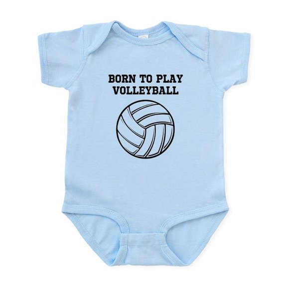 CafePress - Born To Play Volleyball Infant Bodysuit - Baby Light Bodysuit, Size Newborn - 24 Months