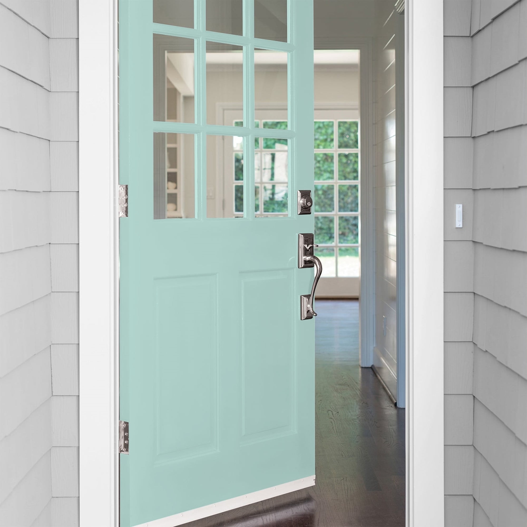 Glidden Fundamentals Cassiopeia / Green, Semi-Gloss Exterior Paint, 1 Quart