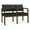Adler-Castillo Black, variant on Lenox Wood Reception 2-Seat Tandem Seating / Walnut Wood / Gray / Gray