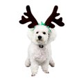 thumbnail image 2 of Accesorios navideños para perros, diadema con astas de reno y alce, gorro de Papá Noel, disfraz navideño genial para perros, lindos accesorios para la cabeza, 2 of 6